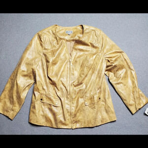 JM Collection Faux Leather Jacket